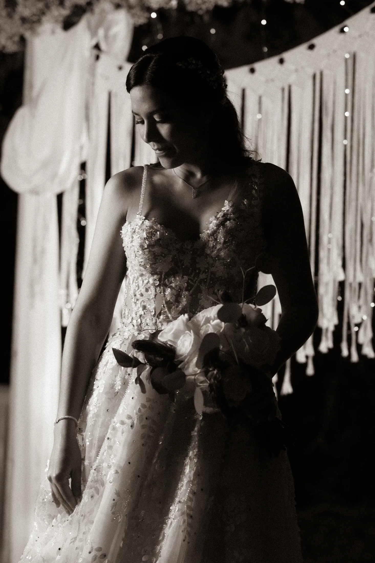 Novia en blanco y negro